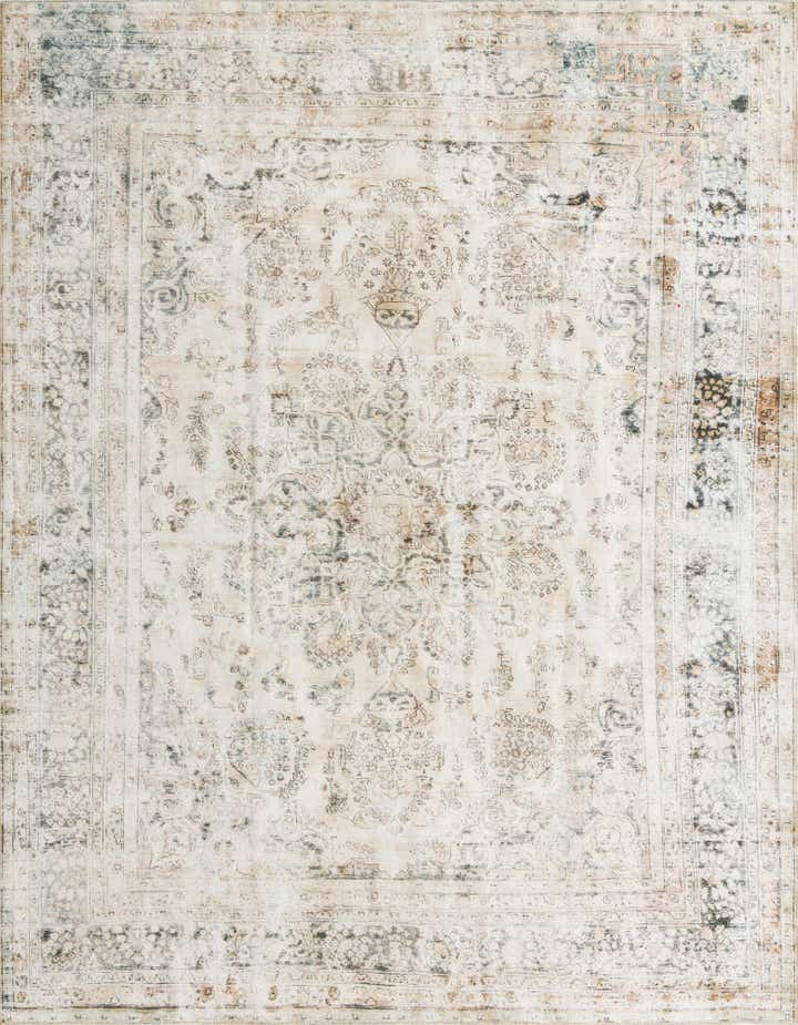 9' 5 x 12' 1 Hand Knotted Ultra Vintage Persian Wool Rug