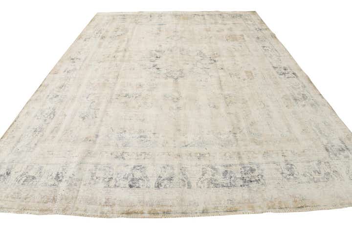 9' 8 x 12' 8 Hand Knotted Ultra Vintage Persian Wool Rug