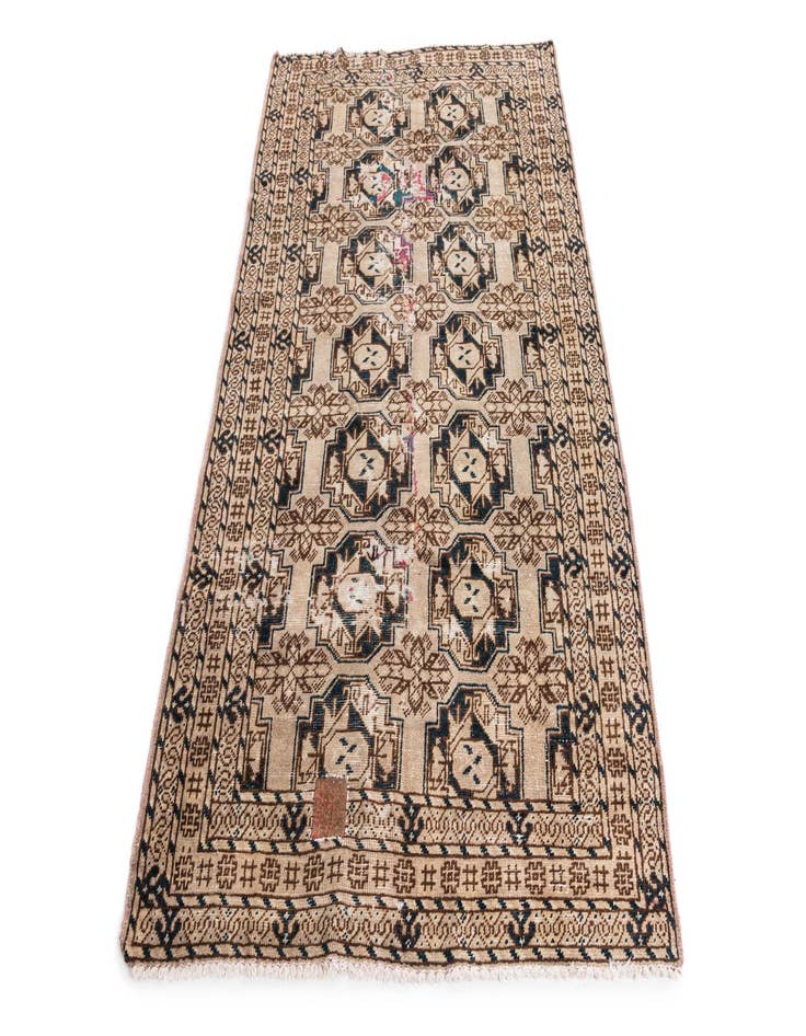 Detail image of 4' x 6' 7  Hand Knotted Ultra Vintage Persian Wool Rug