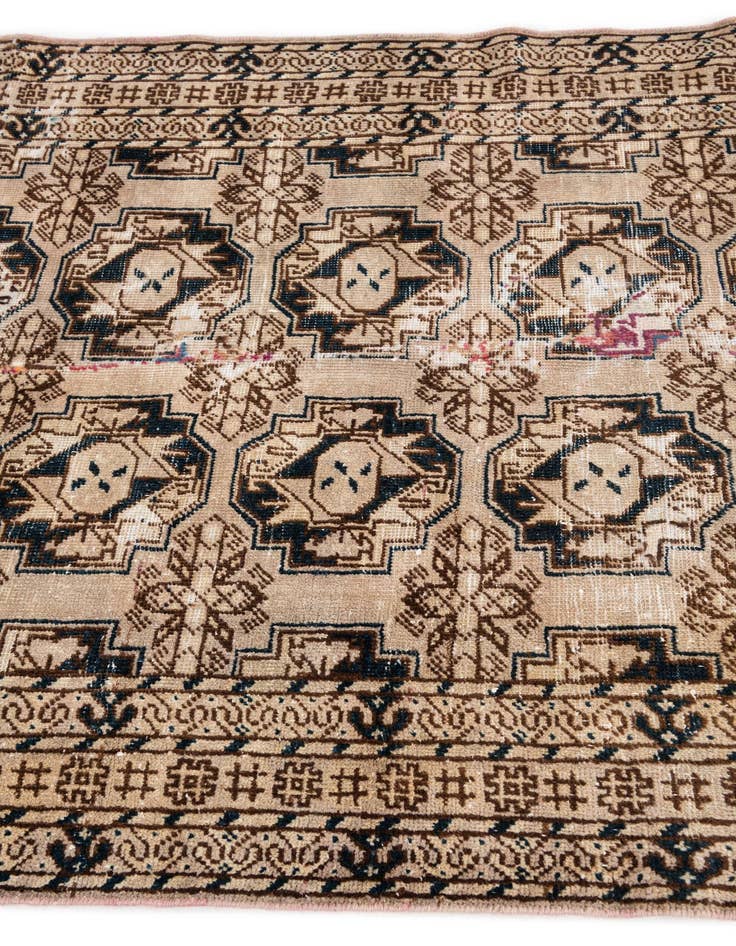 Detail image of 4' x 6' 7  Hand Knotted Ultra Vintage Persian Wool Rug