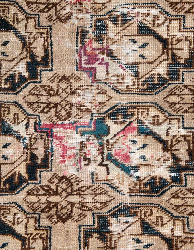 Detail image of 4' x 6' 7  Hand Knotted Ultra Vintage Persian Wool Rug