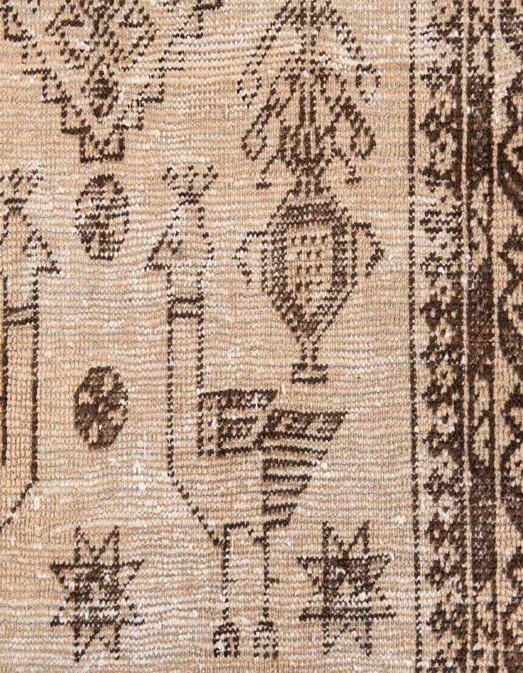 Detail image of 2' 6 x 4' 3  Hand Knotted Ultra Vintage Persian Wool Rug