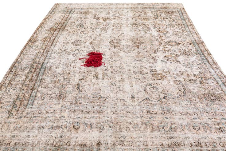 Detail image of 7' 3 x 10' 10 Hand Knotted Ultra Vintage Persian Wool Rug