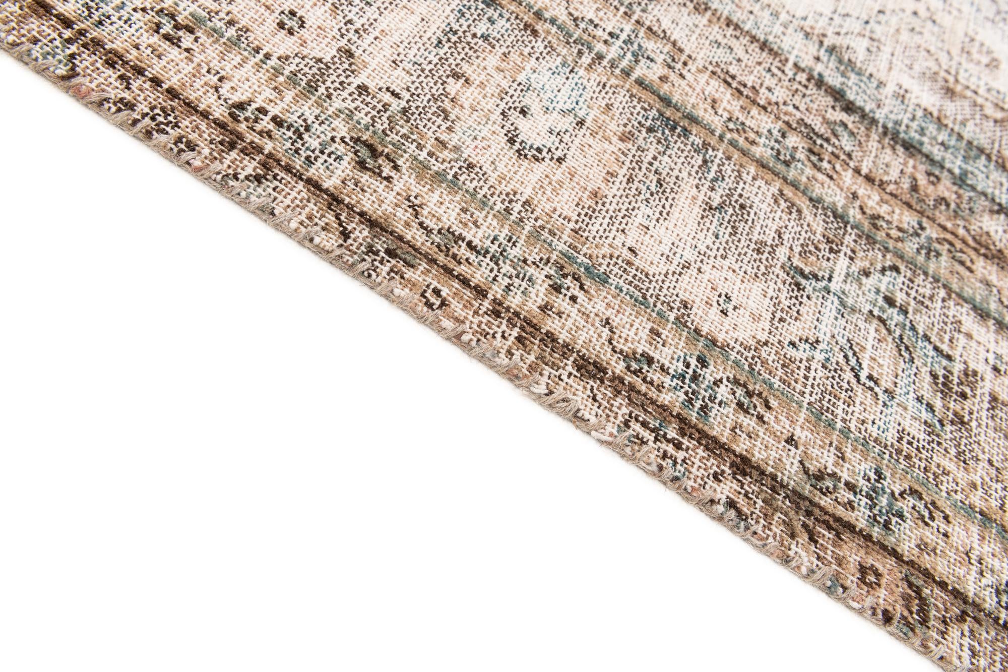 7' 3 x 10' 10 Hand Knotted Ultra Vintage Persian Wool Rug