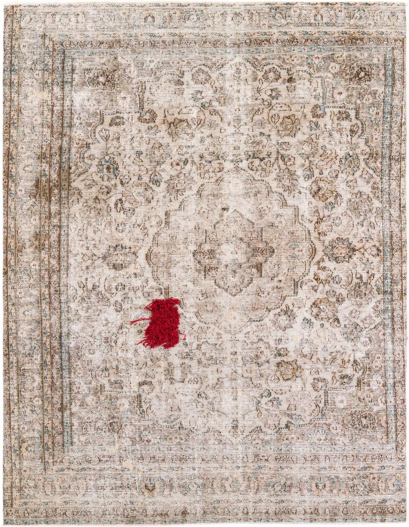 Primary image 7' 3 x 10' 10  Hand Knotted Ultra Vintage Persian Wool Rug