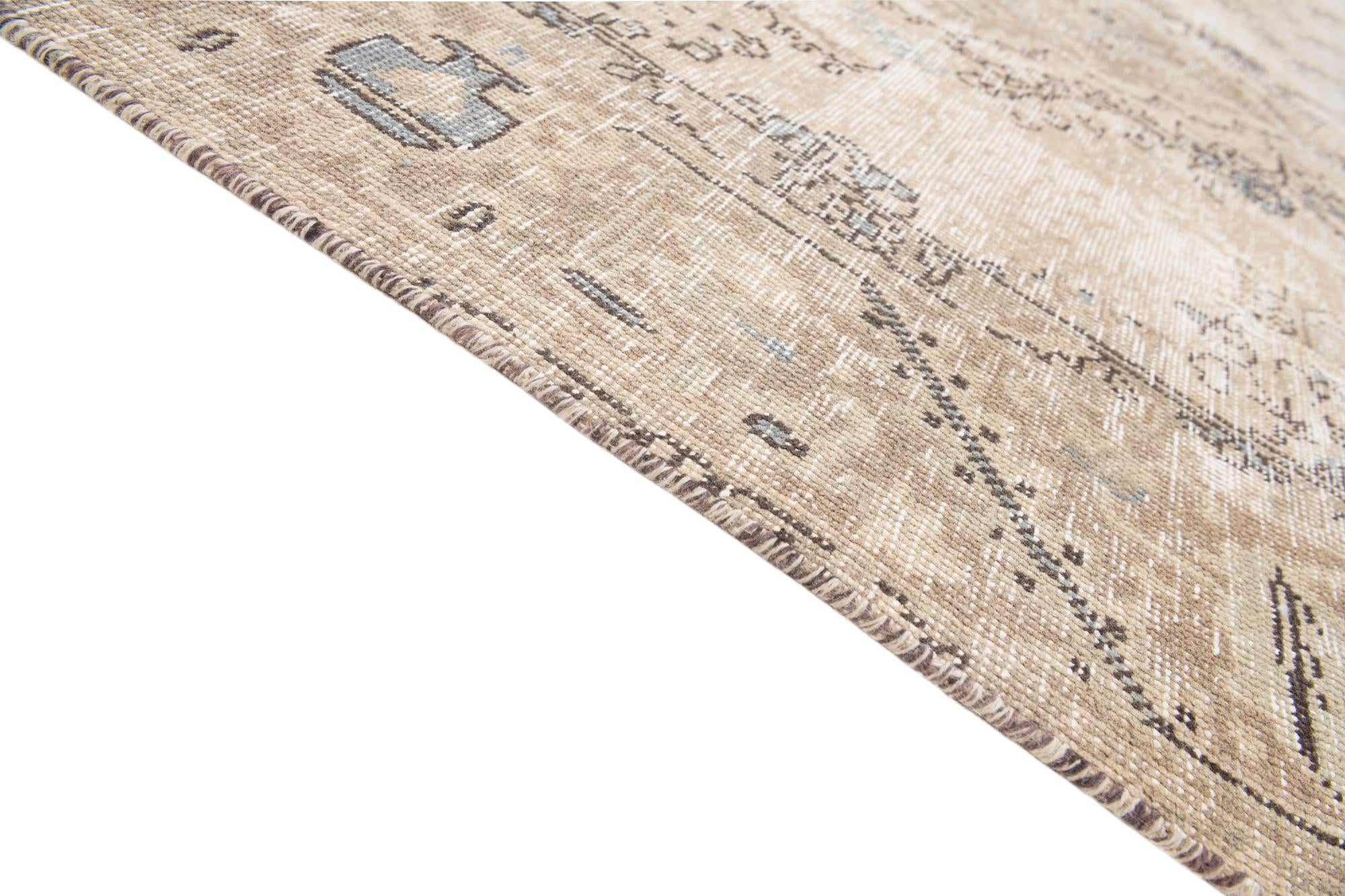 6' 2 x 9' Hand Knotted Ultra Vintage Persian Wool Rug