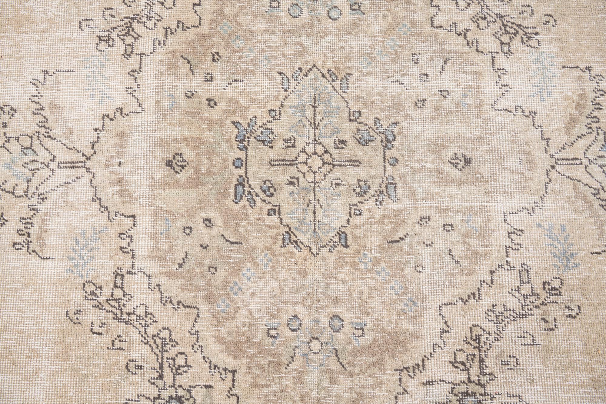 6' 2 x 9' Hand Knotted Ultra Vintage Persian Wool Rug