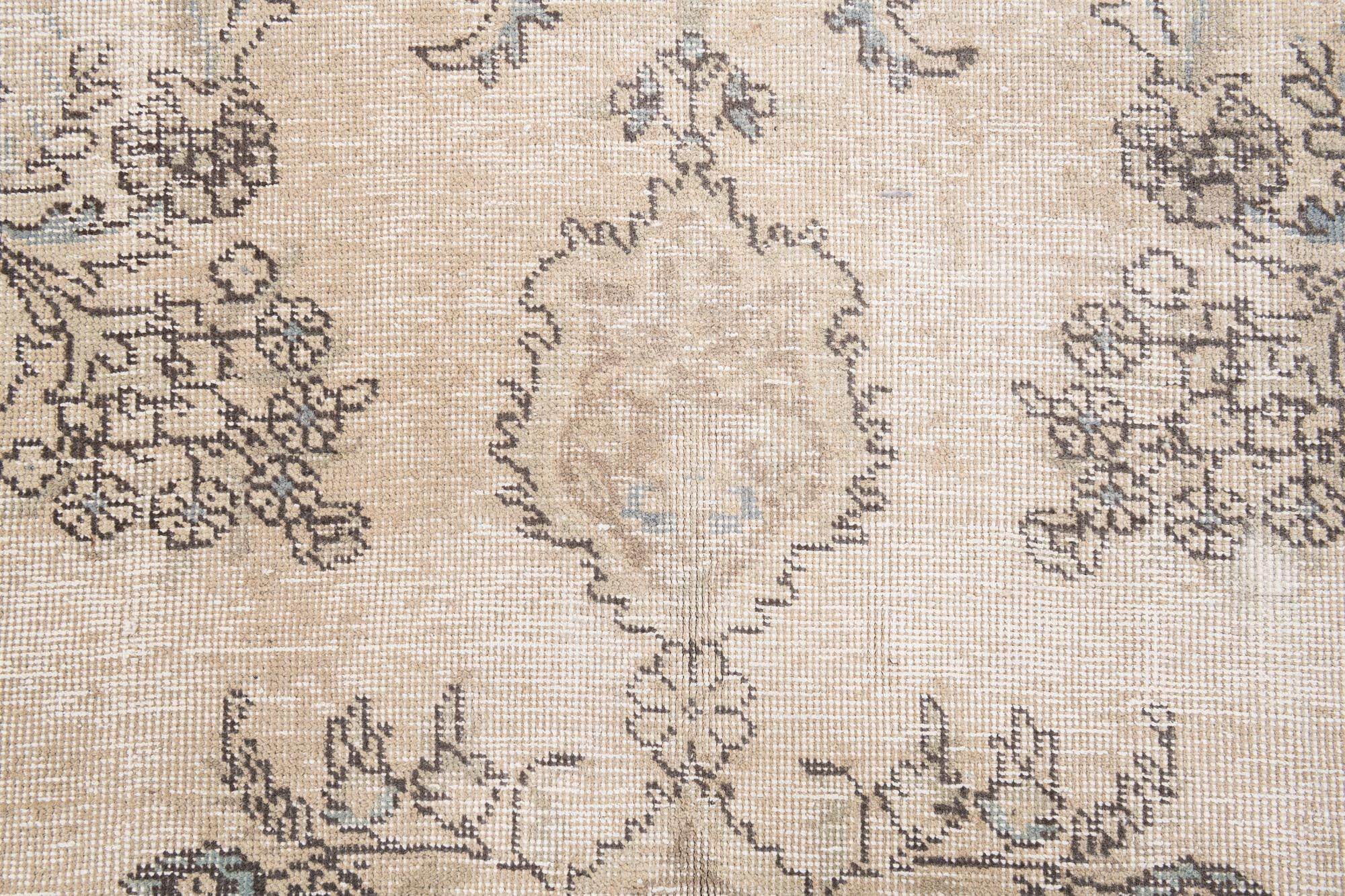 6' 2 x 9' Hand Knotted Ultra Vintage Persian Wool Rug