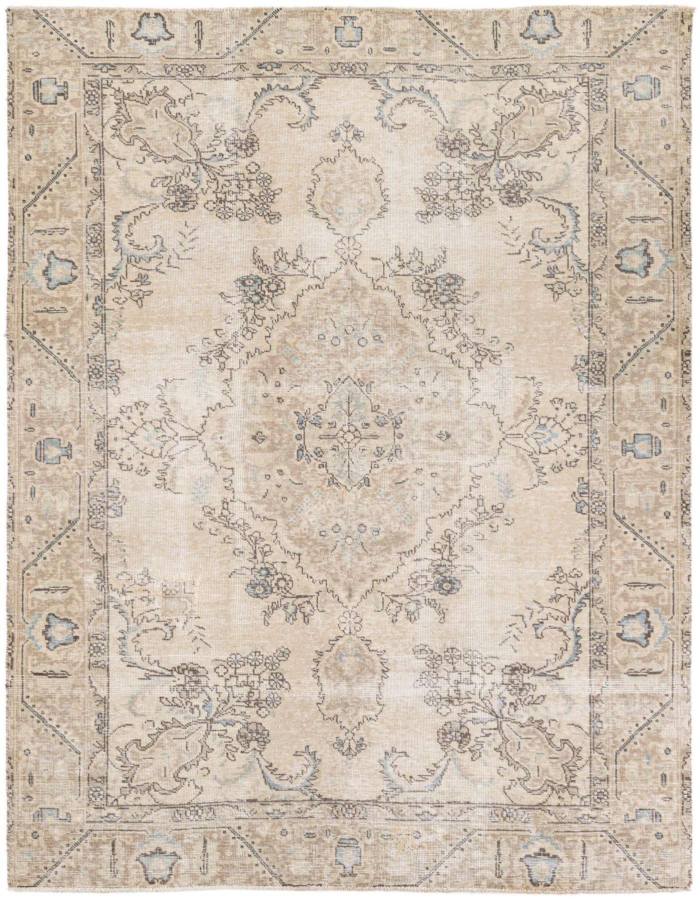 Primary image 6' 2 x 9'  Hand Knotted Ultra Vintage Persian Wool Rug