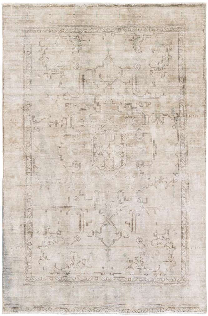 6' x 9' 1 Hand Knotted Ultra Vintage Persian Wool Rug