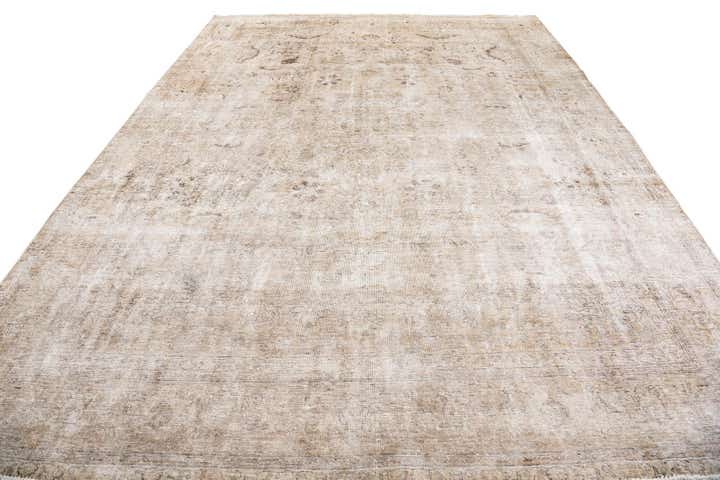 9' 4 x 12' 1 Hand Knotted Ultra Vintage Persian Wool Rug