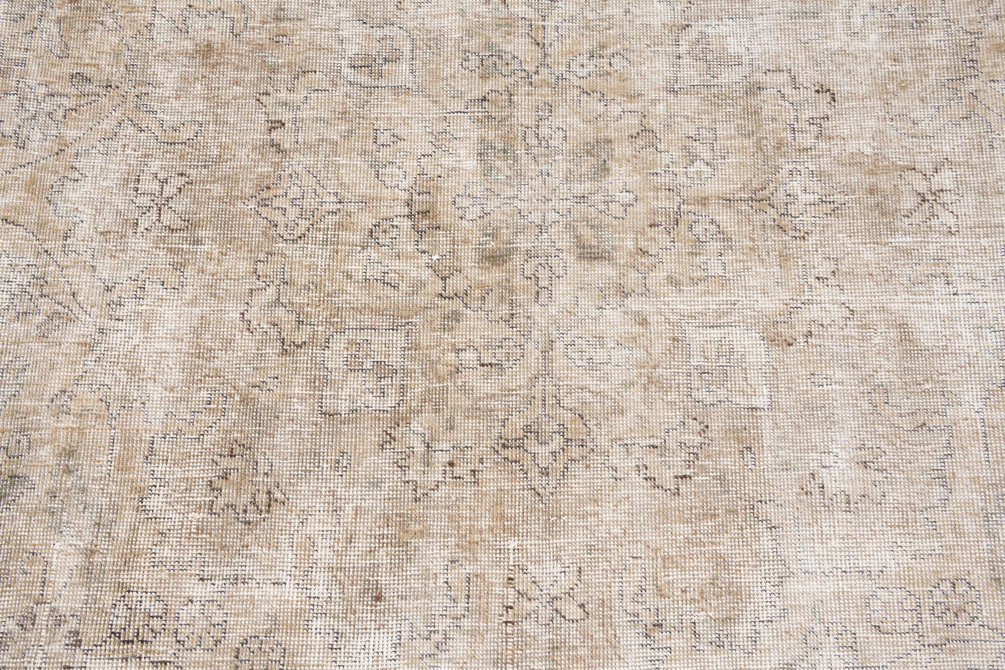 9' 4 x 12' 1 Hand Knotted Ultra Vintage Persian Wool Rug