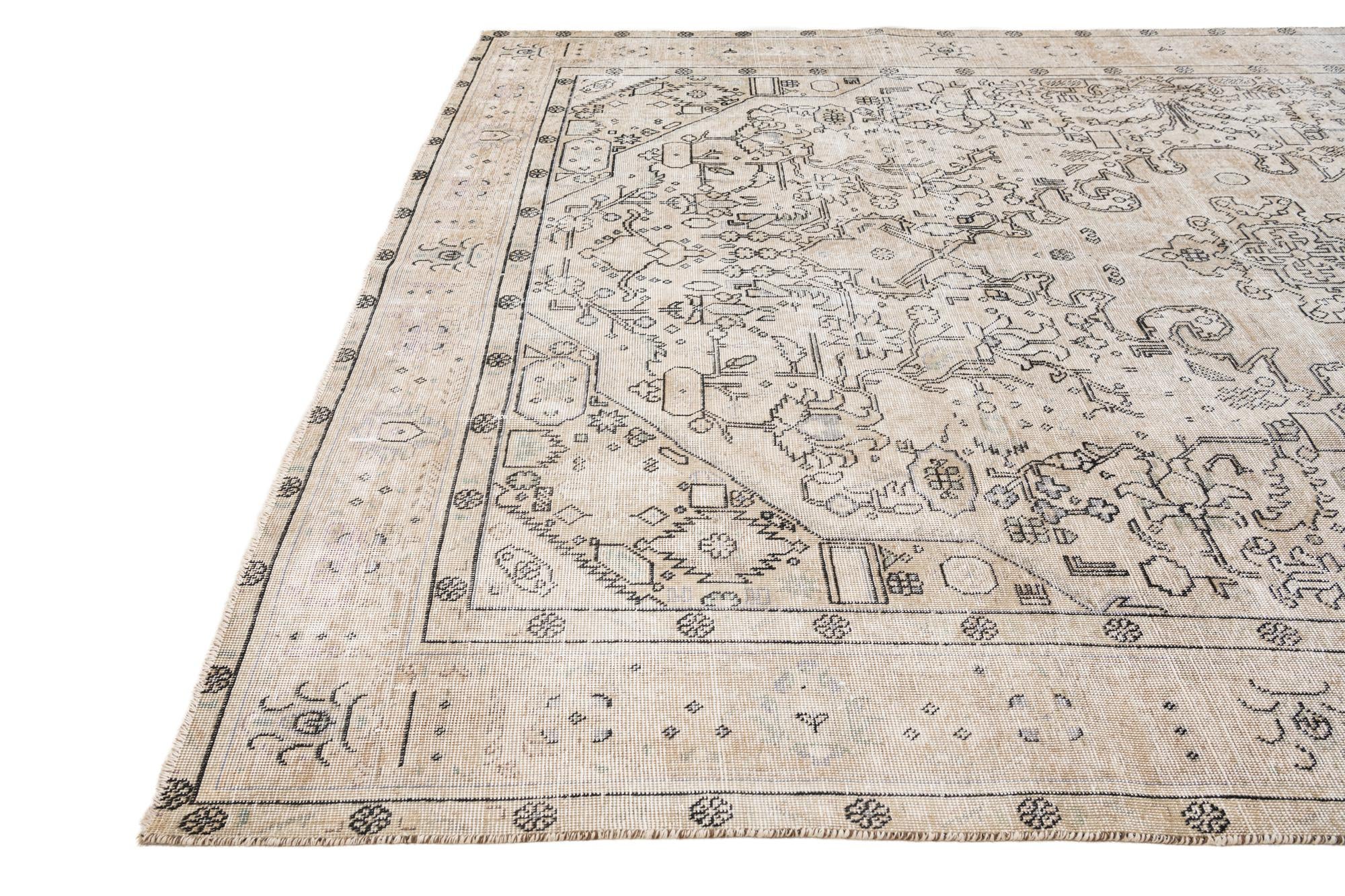 7' 8 x 11' 2 Hand Knotted Ultra Vintage Persian Wool Rug