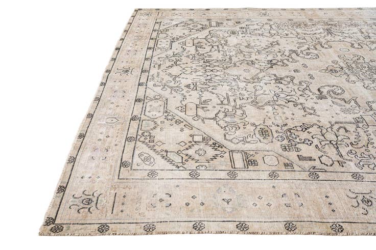 Detail image of 7' 8 x 11' 2 Hand Knotted Ultra Vintage Persian Wool Rug