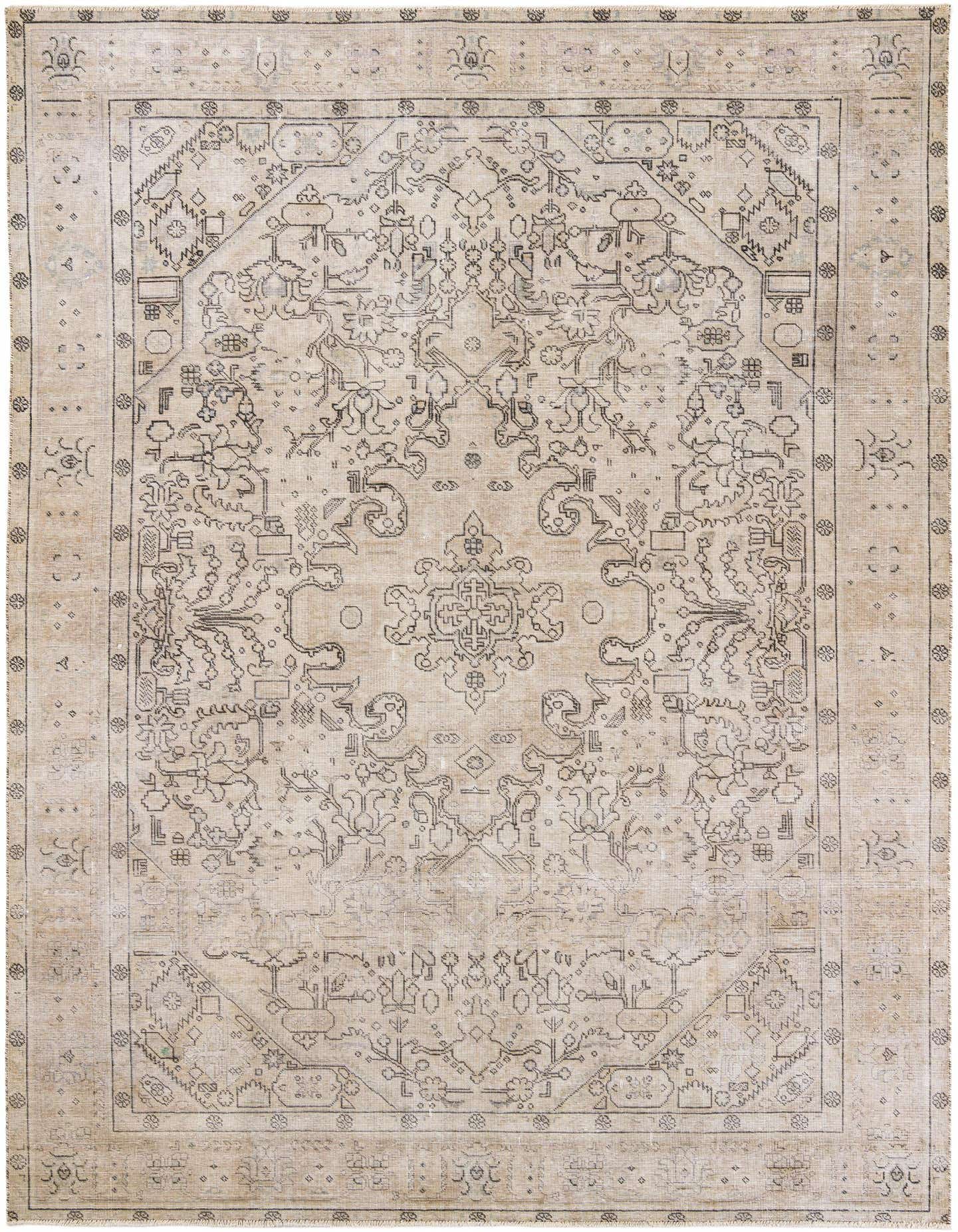 Primary image 7' 8 x 11' 2  Hand Knotted Ultra Vintage Persian Wool Rug