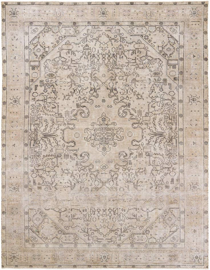 Detail image of 7' 8 x 11' 2 Hand Knotted Ultra Vintage Persian Wool Rug