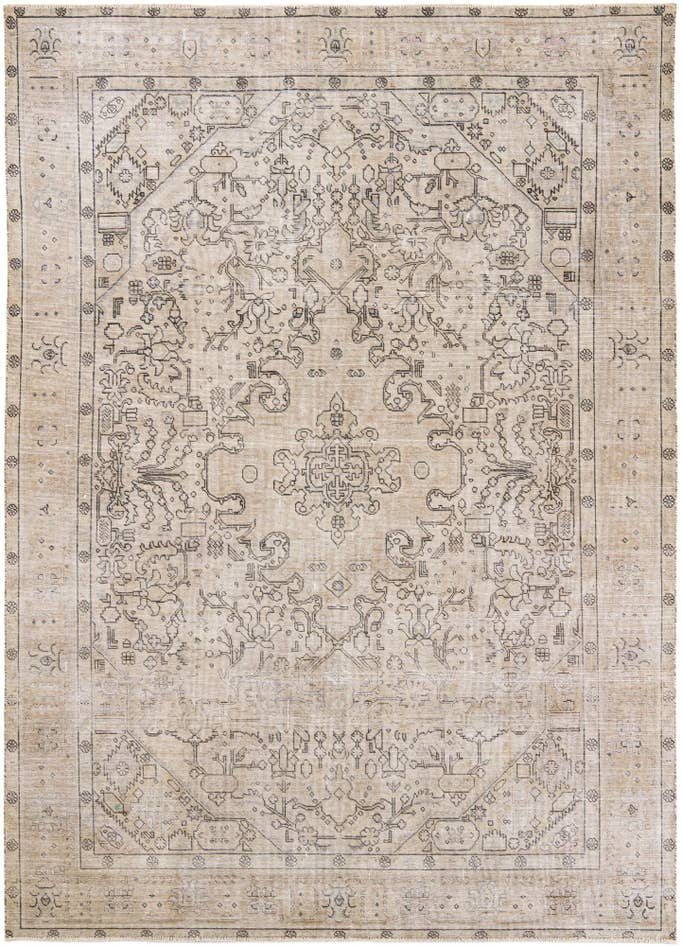 Detail image of 7' 8 x 11' 2 Hand Knotted Ultra Vintage Persian Wool Rug