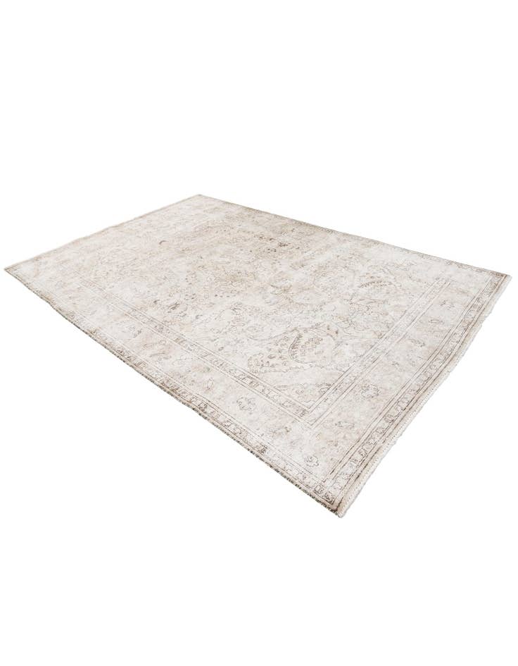 Detail image of 6' 4 x 9' 7 Hand Knotted Ultra Vintage Persian Wool Rug