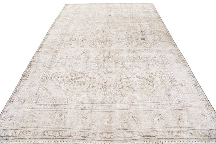 Detail image of 6' 4 x 9' 7 Hand Knotted Ultra Vintage Persian Wool Rug