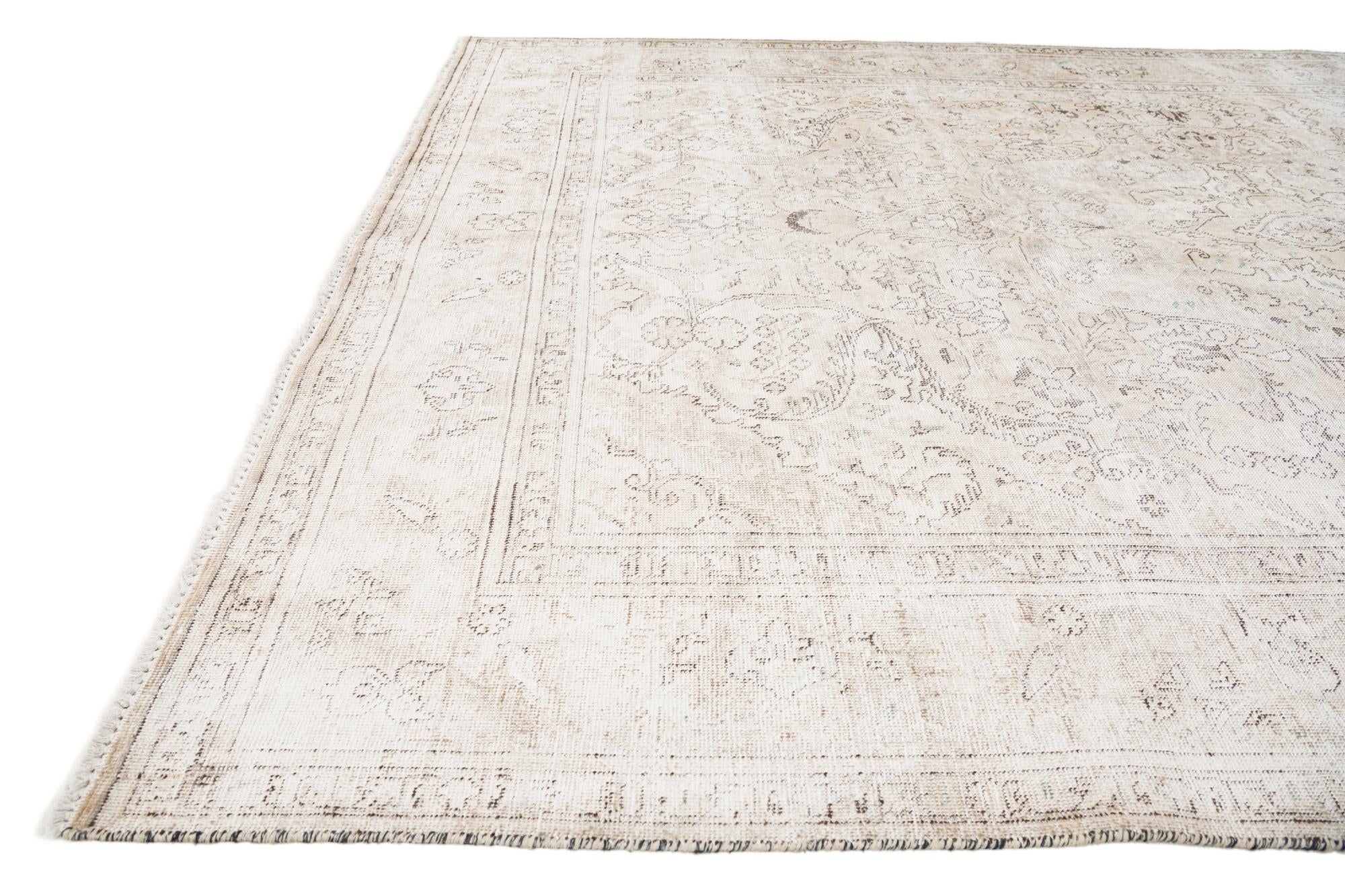 6' 4 x 9' 7 Hand Knotted Ultra Vintage Persian Wool Rug