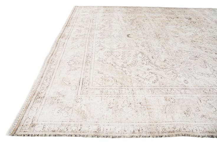 Detail image of 6' 4 x 9' 7 Hand Knotted Ultra Vintage Persian Wool Rug