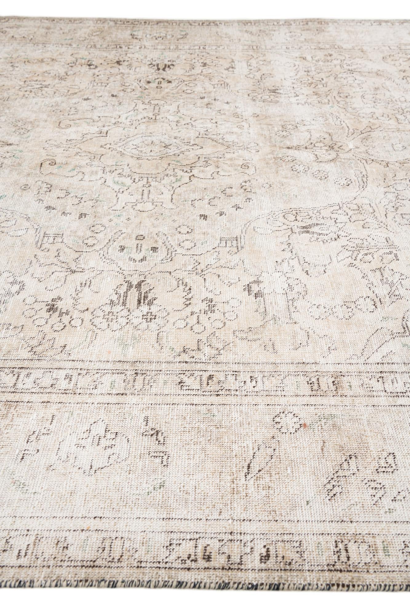 6' 4 x 9' 7 Hand Knotted Ultra Vintage Persian Wool Rug