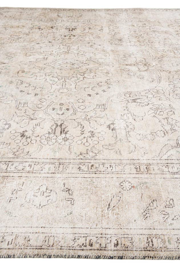 Detail image of 6' 4 x 9' 7 Hand Knotted Ultra Vintage Persian Wool Rug