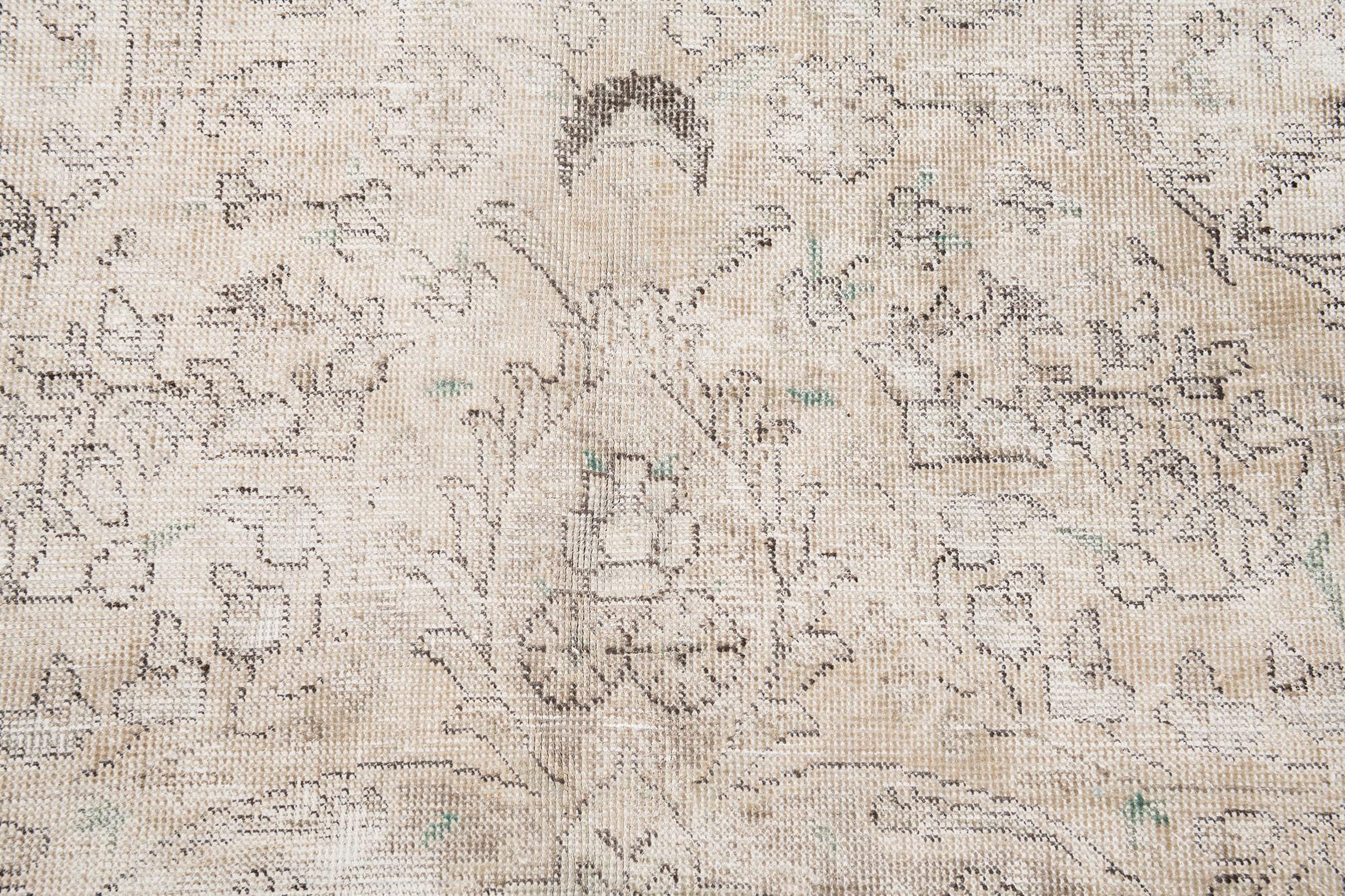 6' 4 x 9' 7 Hand Knotted Ultra Vintage Persian Wool Rug