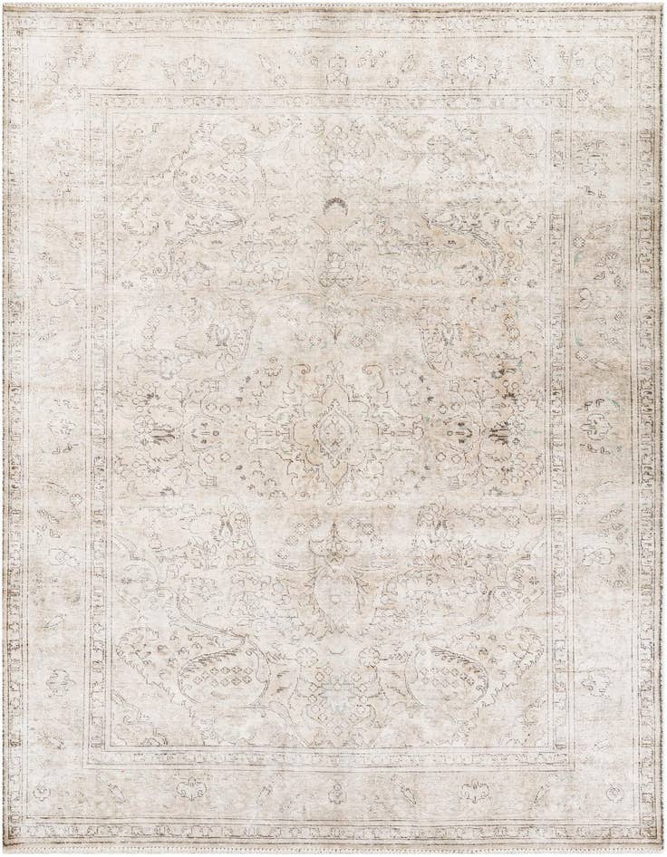 Detail image of 6' 4 x 9' 7 Hand Knotted Ultra Vintage Persian Wool Rug