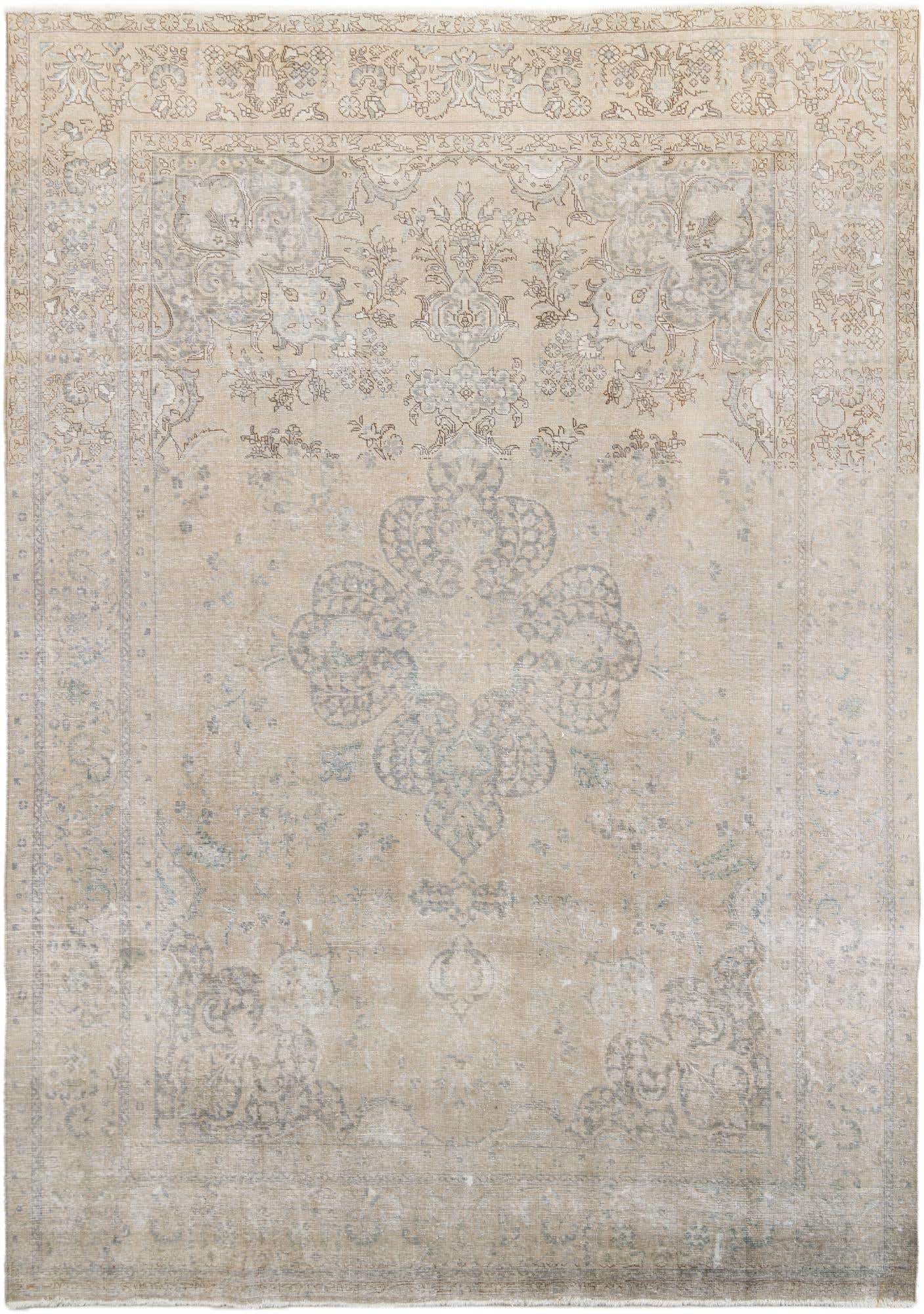 9' 3 x 13' Hand Knotted Ultra Vintage Persian Wool Rug