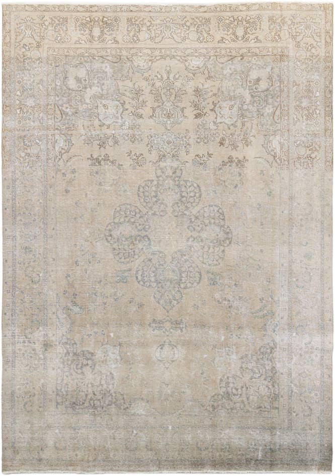 Detail image of 9' 3 x 13' Hand Knotted Ultra Vintage Persian Wool Rug