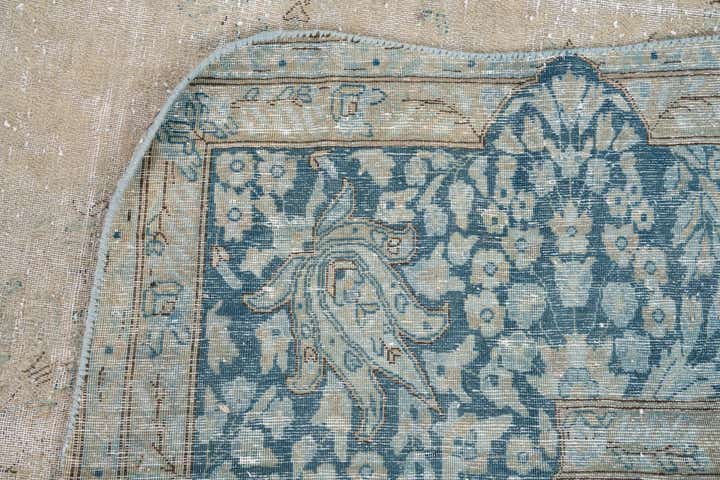 9' 2 x 12' 1 Hand Knotted Ultra Vintage Persian Wool Rug
