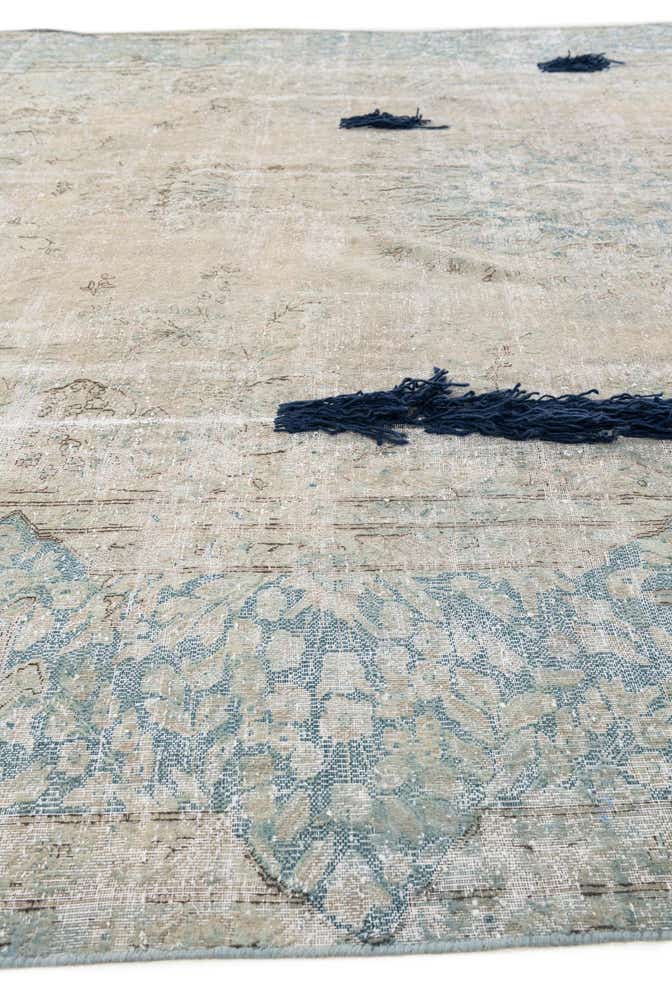 9' 2 x 12' 1 Hand Knotted Ultra Vintage Persian Wool Rug