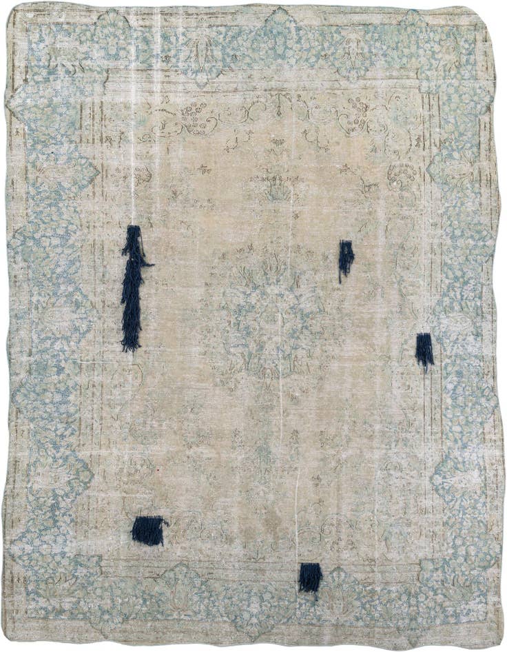 Detail image of 9' 2 x 12' 1 Hand Knotted Ultra Vintage Persian Wool Rug
