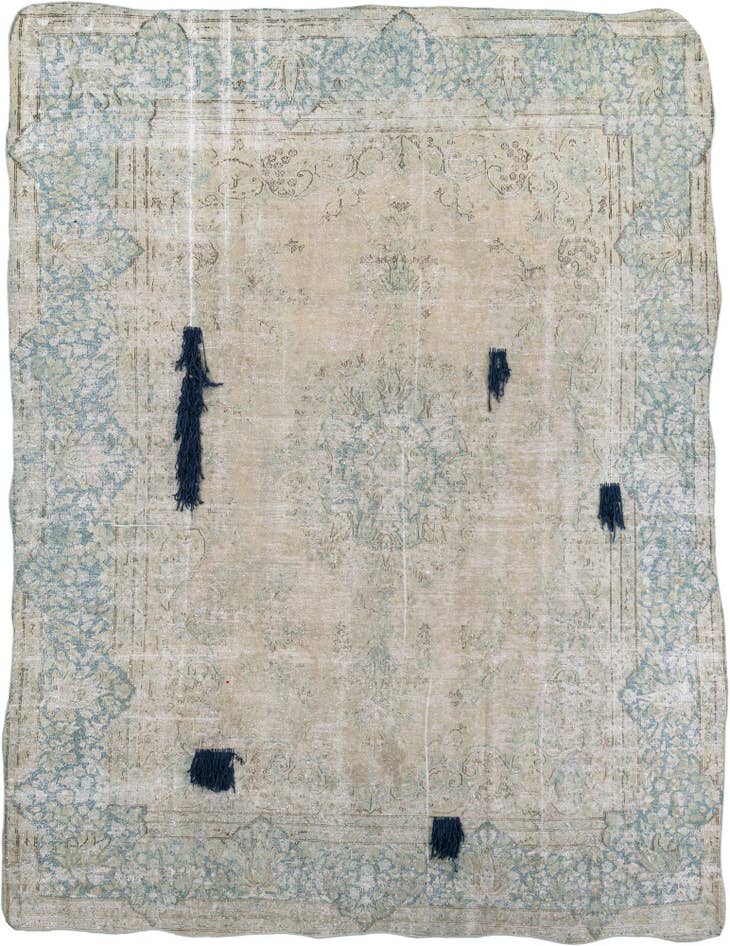 Detail image of 9' 2 x 12' 1 Hand Knotted Ultra Vintage Persian Wool Rug