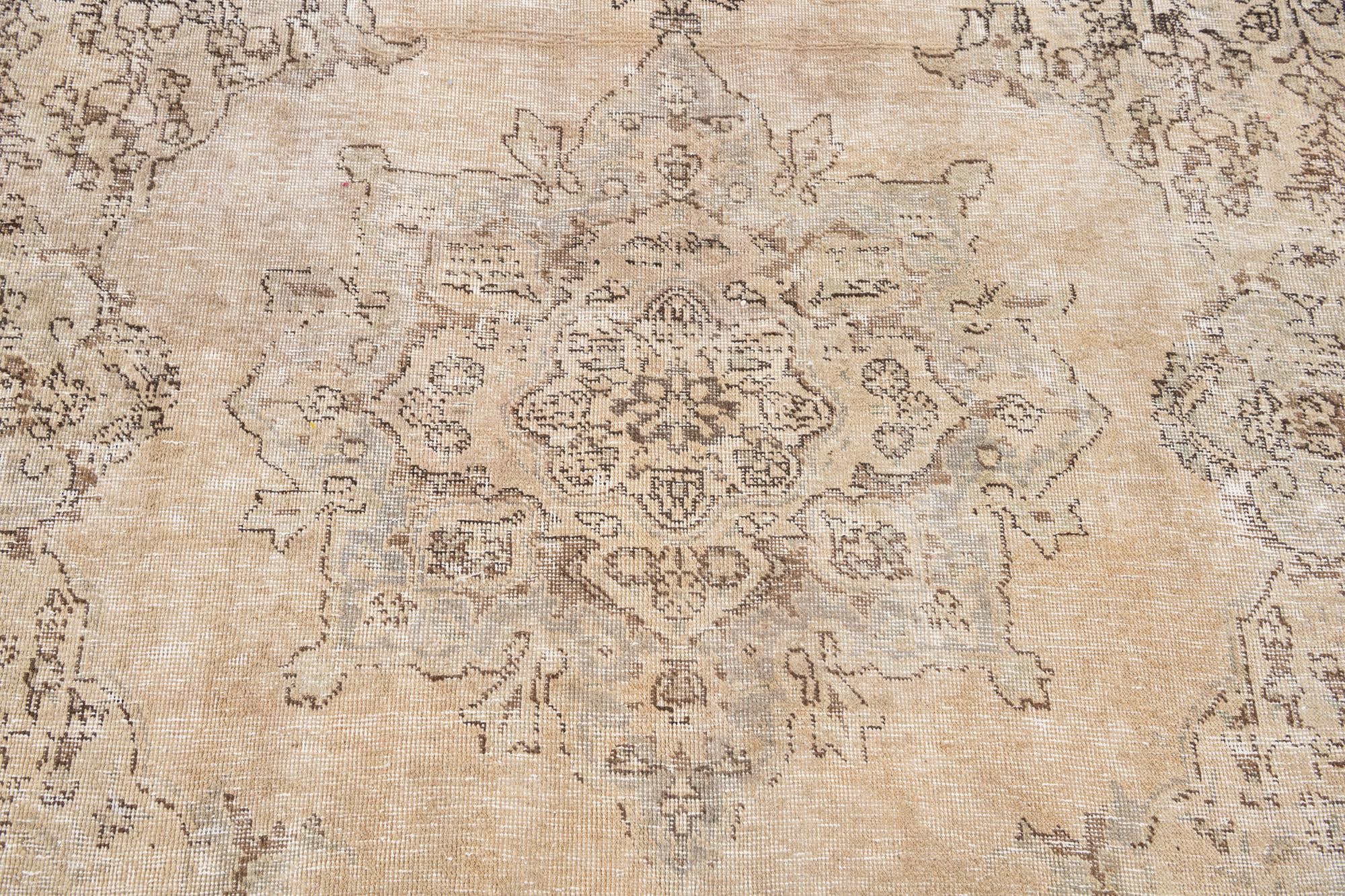 6' 6 x 9' 6 Hand Knotted Ultra Vintage Persian Wool Rug