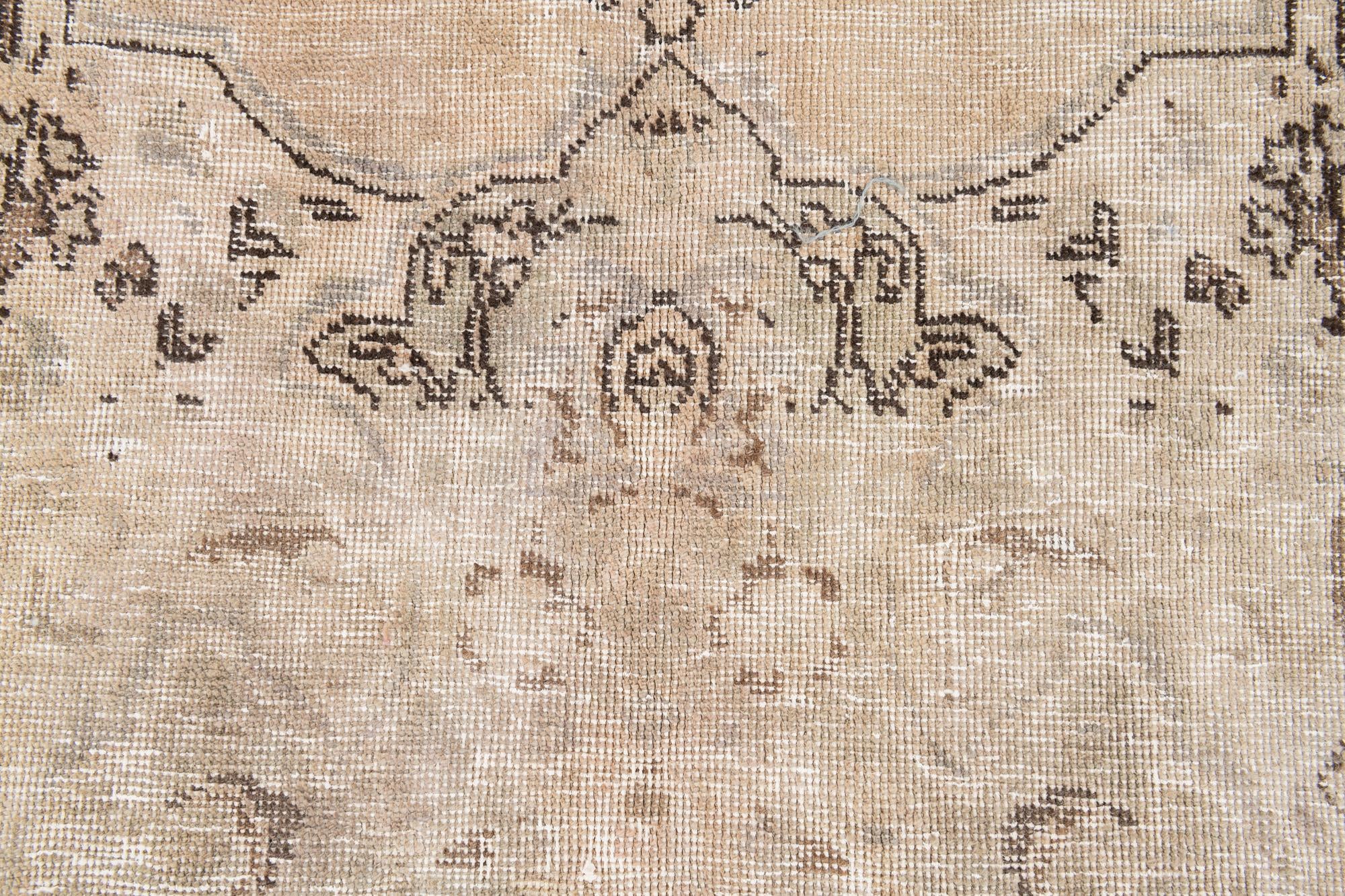 6' 6 x 9' 6 Hand Knotted Ultra Vintage Persian Wool Rug