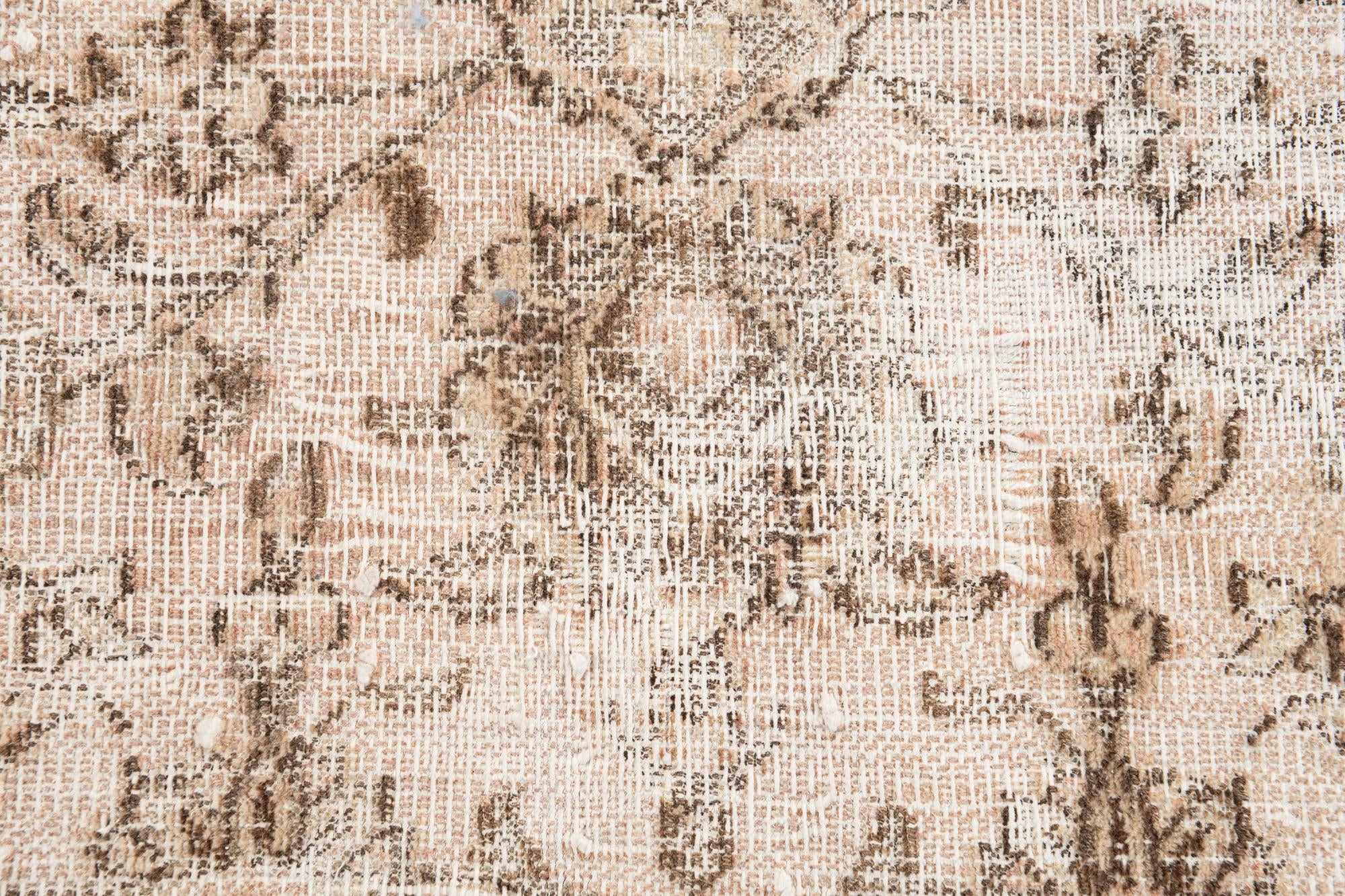 6' 7 x 9' 9 Hand Knotted Ultra Vintage Persian Wool Rug