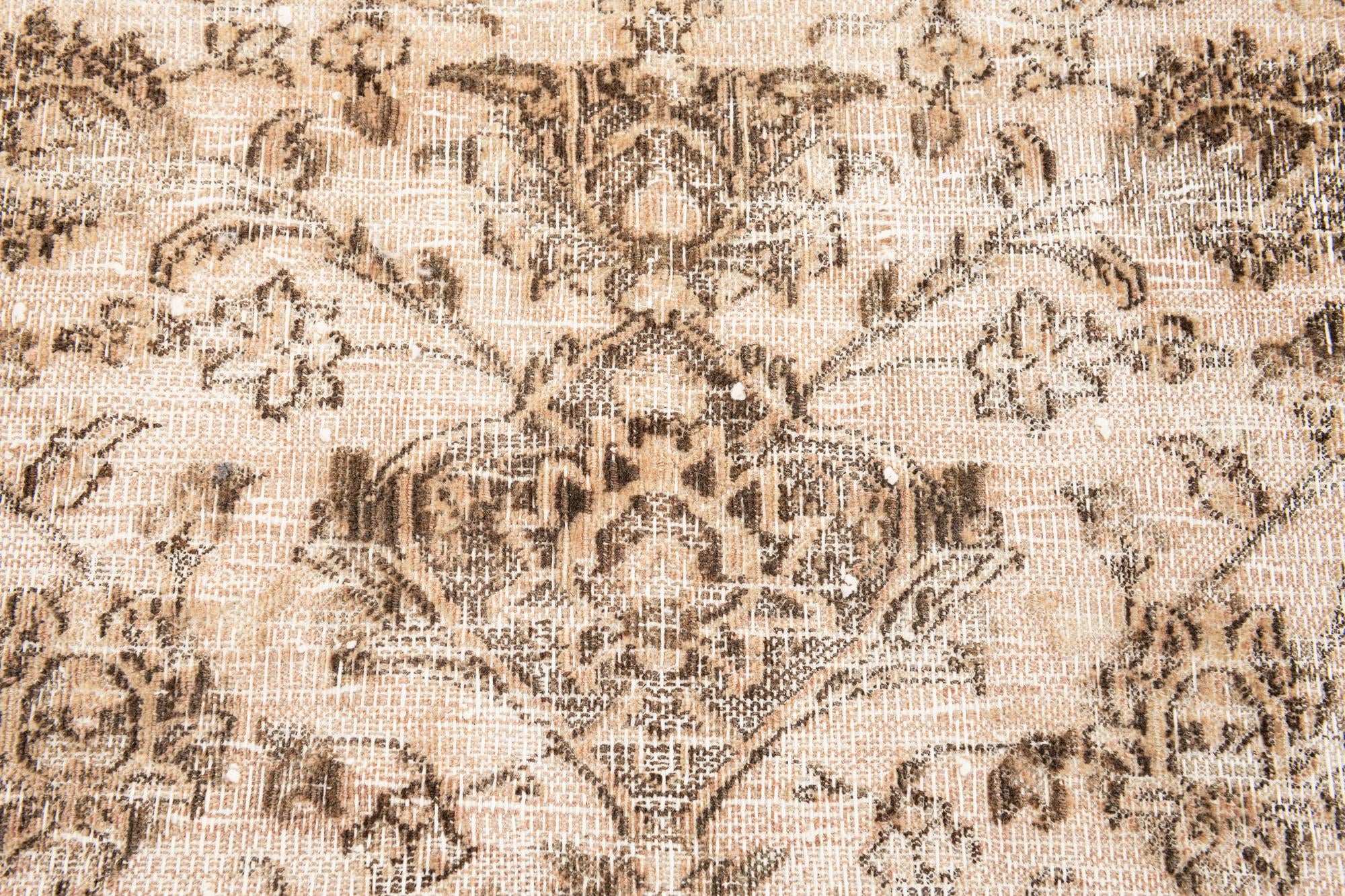 6' 7 x 9' 9 Hand Knotted Ultra Vintage Persian Wool Rug