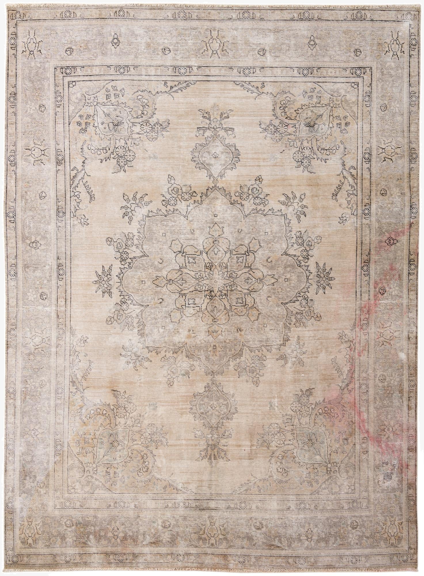 7' 11 x 10' 9  Hand Knotted Ultra Vintage Persian Wool Rug
