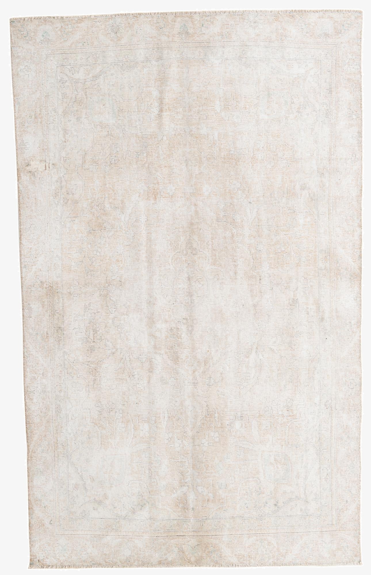 6' x 9' 8  Hand Knotted Ultra Vintage Persian Wool Rug