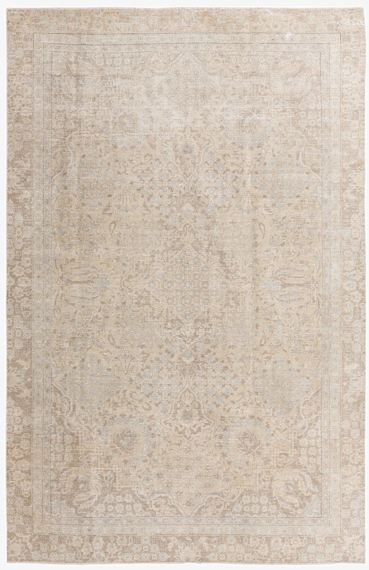 7' 8 x 11' 10  Hand Knotted Ultra Vintage Persian Wool Rug