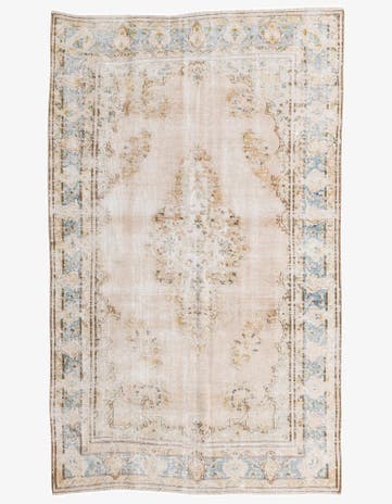 5' 6 x 9' Hand Knotted Ultra Vintage Persian Wool Rug