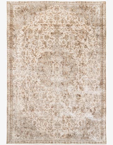 6' 7 x 9' 9 Hand Knotted Ultra Vintage Persian Wool Rug