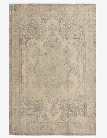 6' 6 x 9' 10 Hand Knotted Ultra Vintage Persian Wool Rug