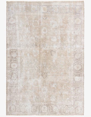 6' 3 x 9' 3 Hand Knotted Ultra Vintage Persian Wool Rug