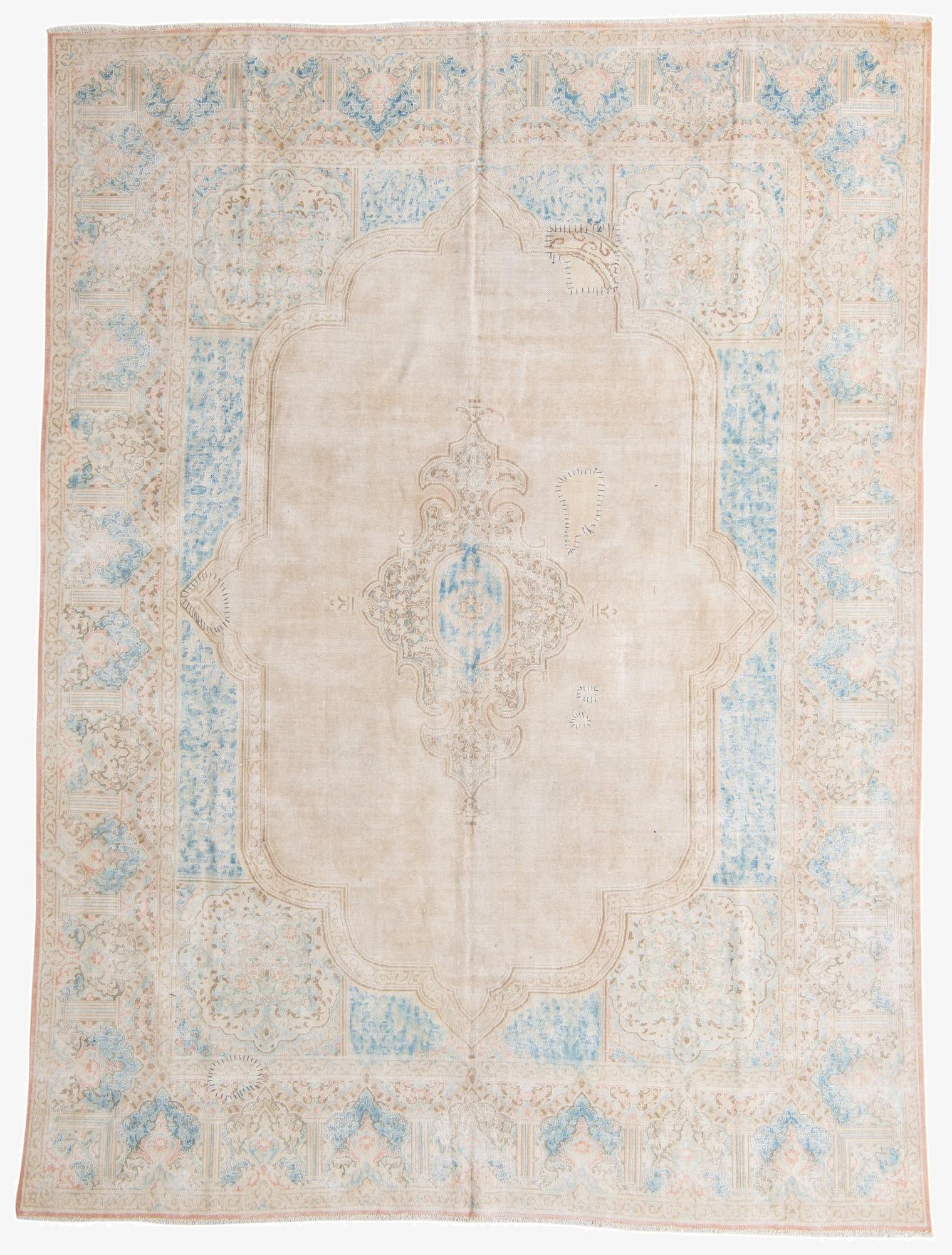 9' 6 x 12' 9  Hand Knotted Ultra Vintage Persian Wool Rug