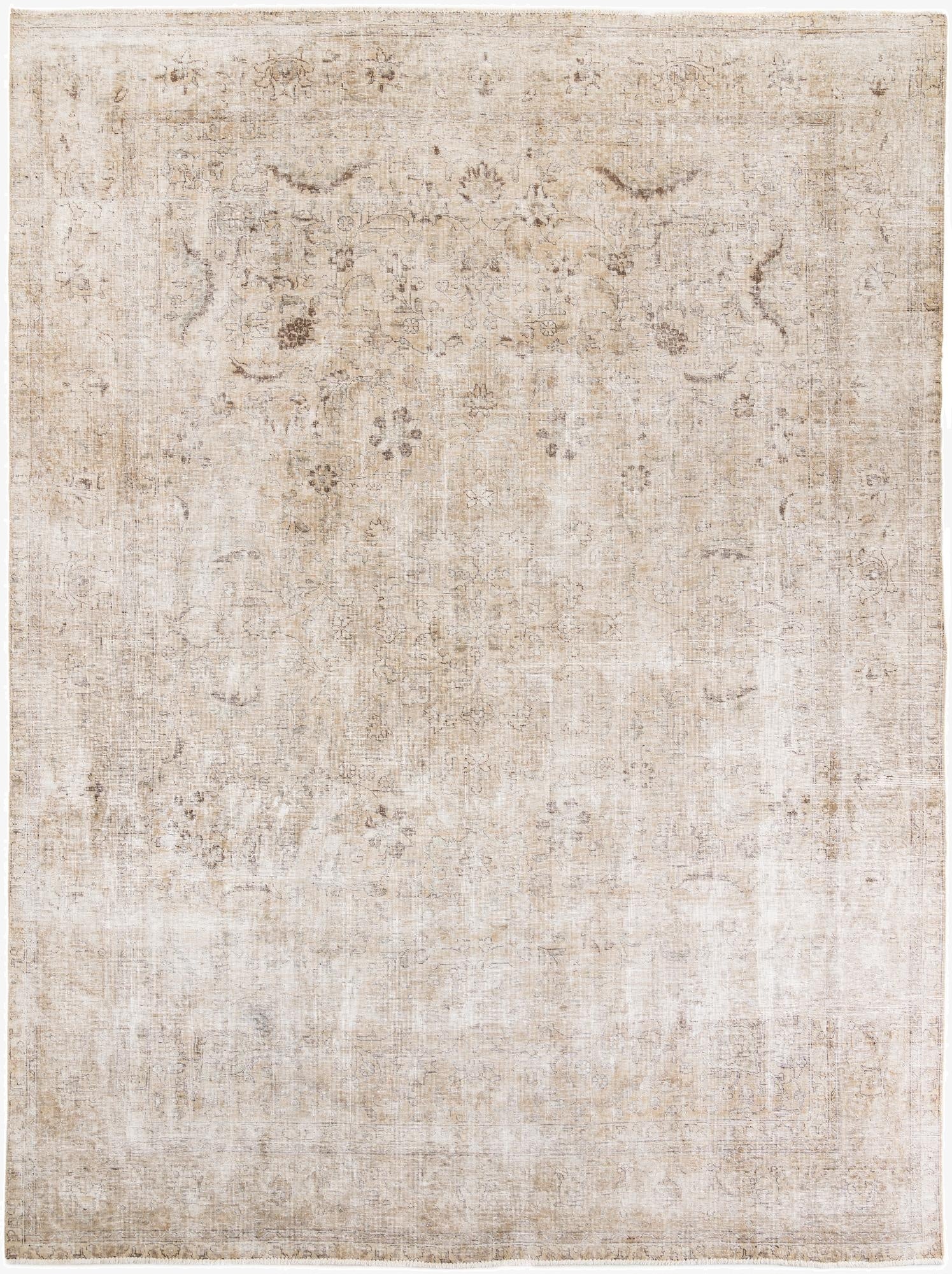 9' 4 x 12' 1  Hand Knotted Ultra Vintage Persian Wool Rug