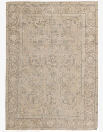 6' 7 x 9' 2 Hand Knotted Ultra Vintage Persian Wool Rug