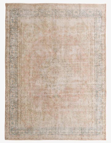 9' 10 x 13' 1 Hand Knotted Ultra Vintage Persian Wool Rug